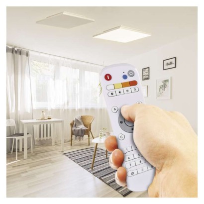 LED lampa RIVI, 30 x 60 cm, 25 W, silti un auksti balta, aptumšojama ar tālvadības pulti