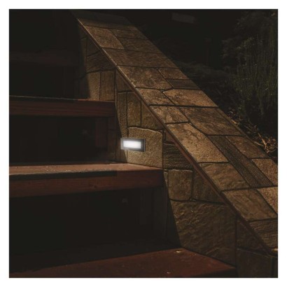 LED orientačné vstavané svietidlo AMAL 123×53 2W neutr.b.,IP65