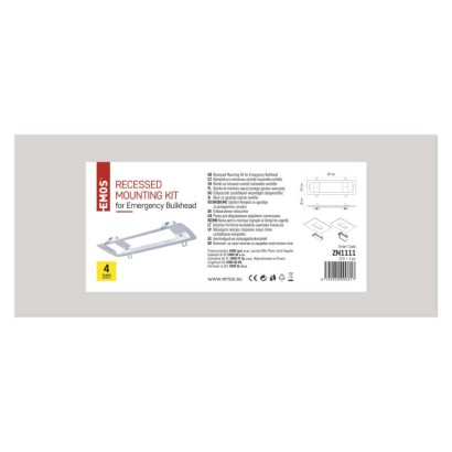 Rámeček NESSI pro vestavnou montáž nouzového svítidla, ocelový plech