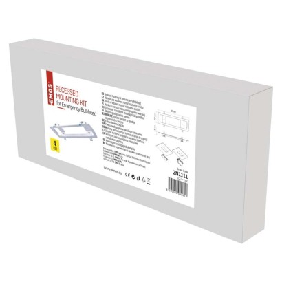 Rámeček NESSI pro vestavnou montáž nouzového svítidla, ocelový plech