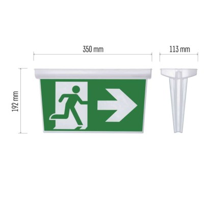 EMOS Vészkijáratjelző lámpabúra NESSI