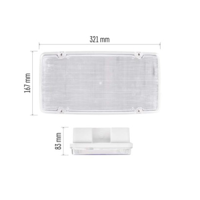 LED Nouzové svítidlo NESSI 10W 3h IP66