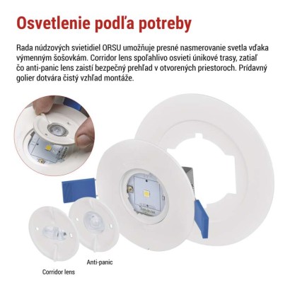 LED Núdzové svietidlo ORSU 2W 300lm 3H
