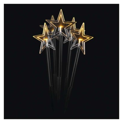 LED Ziemassv. zvaigznes laternas, 30 cm, liet. ārā un iekštelpās, silti baltas, ar taimeru