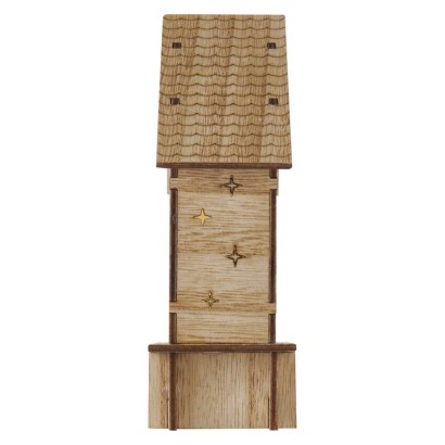 LED Weihnachtskrippe aus Holz, 15 cm, 2x AA, Innen, warmweiss, Timer