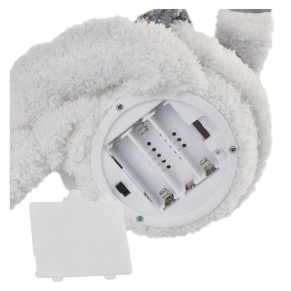 LED Weihnachts-Schneemann sitzend, 31 cm, 3x AA, Innen, warmweiss