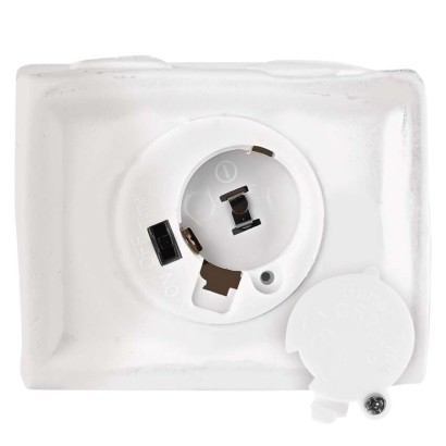 LED keramický domeček, 16 cm, 1x CR2032, vnitřní, teplá bílá, časovač