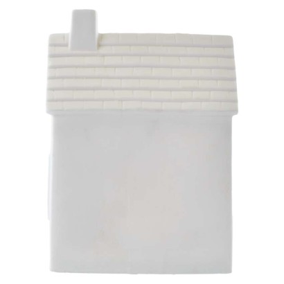Dekoracje - domek ceramiczny 1 LED, 18 cm, 1x CR2032, ciepła biel, IP20, timer