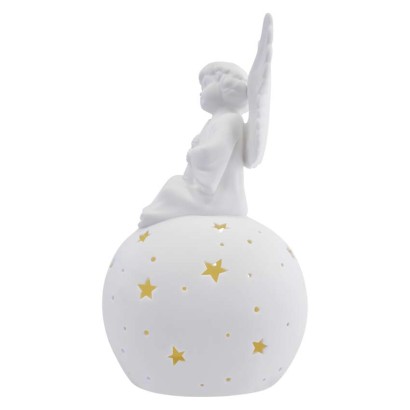 LED-Keramik-Engel, 29 cm, 2x AA, Innen, warmweiss