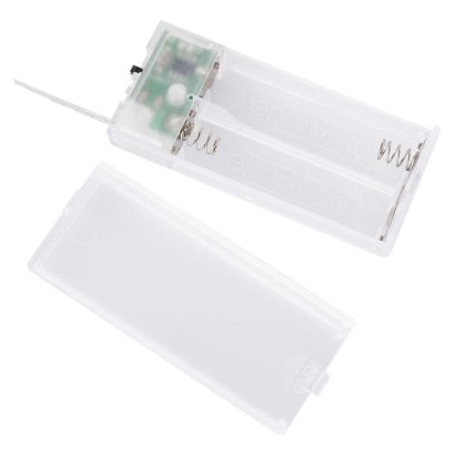 LED dekorācija no koka - ciemats, 60 cm, 2x AA, silti balta gaisma, taimeris