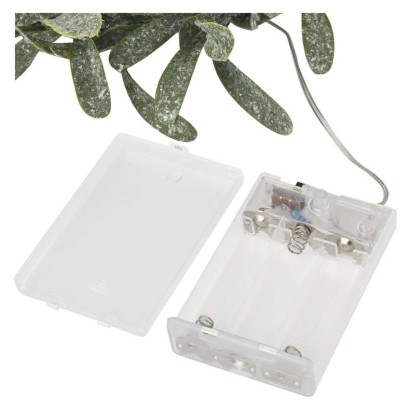 Dekoracje - wianek jemioła 25 LED, 3xAA, ciepła biel, IP20, timer