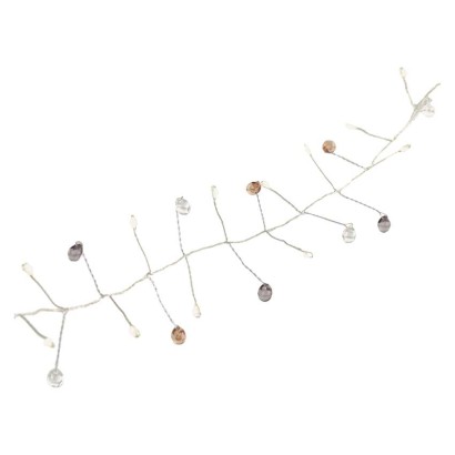 LED girlanda – kamínky, 1,2 m, 3x AA, vnitřní, teplá bílá, časovač