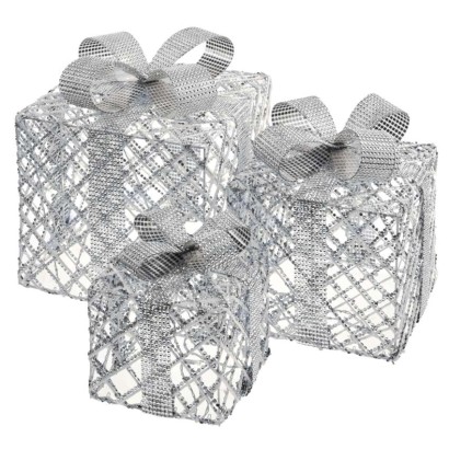 LED Geschenkpakete, 3 Größen, Innen, Kaltweiß, Timer