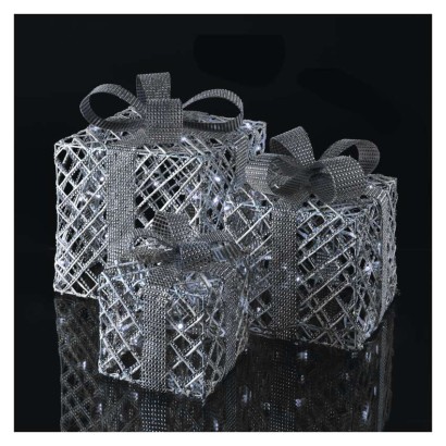 LED Geschenkpakete, 3 Größen, Innen, Kaltweiß, Timer