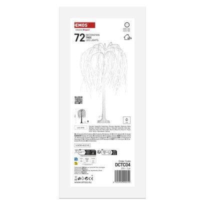 LED izgaismots koks, 120 cm, lietošanai iekštelpās un ārā, auksti balts