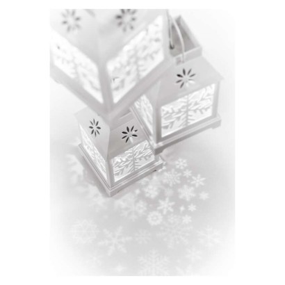 Dekoracje - 4 LED lampiony białe, zimna biel, IP44