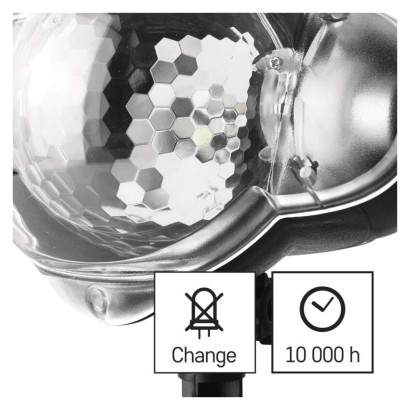 LED dekoratívny projektor – hviezdičky, vonkajší aj vnútorný, teplá/studená biela