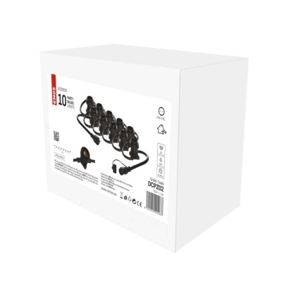 Spojovacia svetelná reťaz na 10 žiaroviek E27 bez prívodu, 7,35 m, vonkajšia aj vnútorná