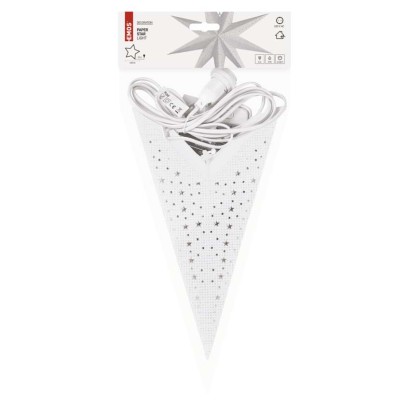 LED hviezda papierová závesná, 60 cm, vnút.