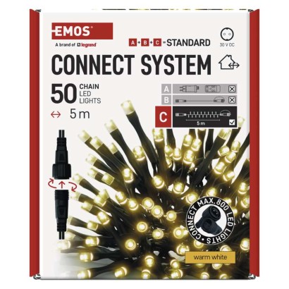 Standard LED Verbindungskette, 5 m, Außen/Innen, warm-weiß