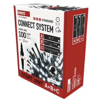 Základní sada pro spojovací řetězy Standard, 10 m, venkovní, studená bílá, časovač