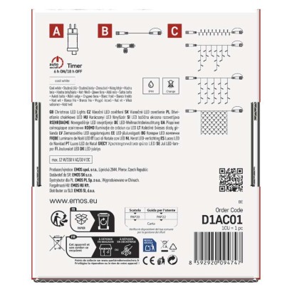 Základní sada pro spojovací řetězy Standard, 10 m, venkovní, studená bílá, časovač