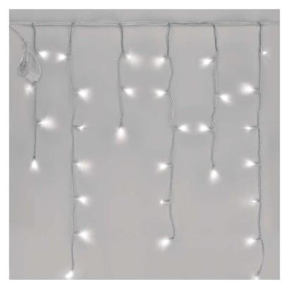 Standardne LED ühendatav valguskett, vilkuv – jääpurikad, 2,5 m, õue, külm valge
