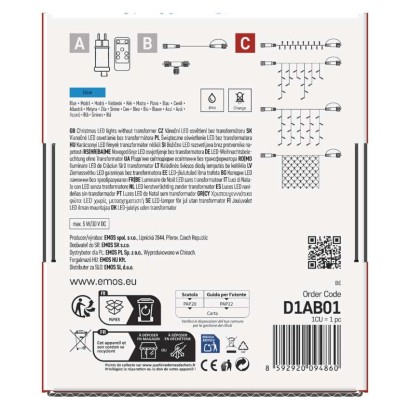 Standard LED spojovací vánoční řetěz, 10 m, venkovní i vnitřní, modrá