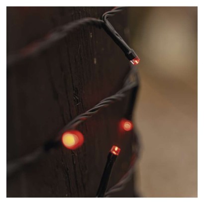 Standarta LED savienojošā virtene, 10 m, lietošanai ārā un iekštelpās, sarkana