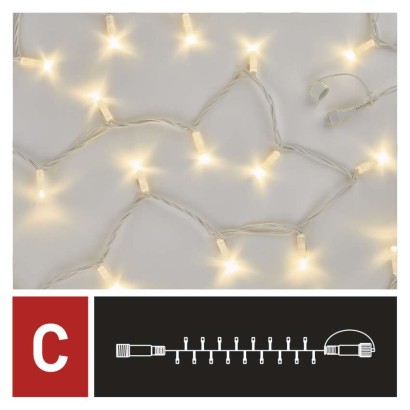 Profi LED spojovacia reťaz biela, 5 m, vonkajšia aj vnútorná, teplá biela