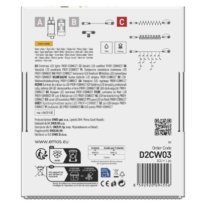 Profi LED sorolható füzér, villogó – jégcsapok, 3 m, kültéri, meleg fehér