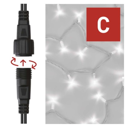 Profi LED spojovacia reťaz biela, 5 m, vonkajšia aj vnútorná, studená biela