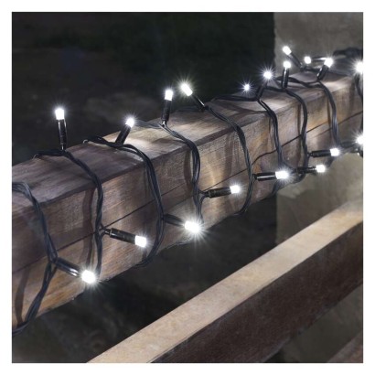 Profi LED spoj. reťaz preblikávajúca, 10 m, vonkajšia aj vnútorná, studená biela