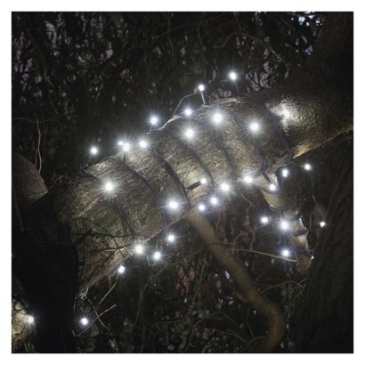 Profi LED spojovací řetěz černý, 10 m, venkovní i vnitřní, studená bílá