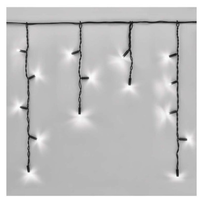 Profi LED ühendatav valguskett must – jääpurikad, 3 m, õue, külm valge