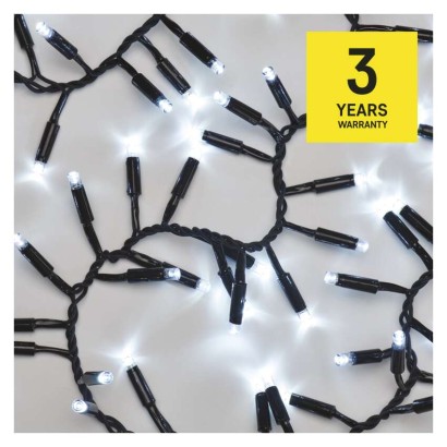 Profi LED sorolható füzér, fekete – süni, 3 m, kültéri és beltéri, hideg fehér