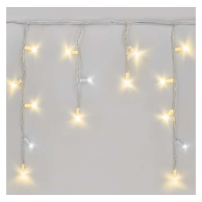 Oświetlenie łączone Profi- sople 50LED 3m ciepła+zim biel, biały błysz przewód IP44