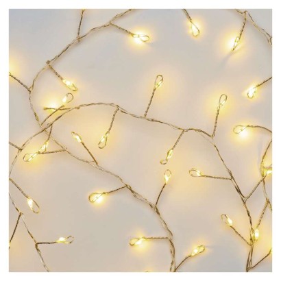 LED jõuluvalguskett Nano – siil, 2,4 m, 3 x AA, tuppa, soe valge, ajasti