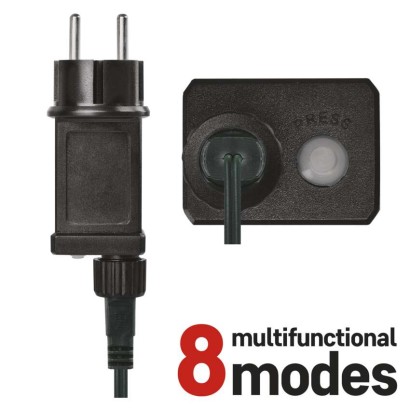 LED Weihnachtliche Drop-Kette – Vorhang, 2,9x2 m, Außen und Innen, warm-weiß, Programme