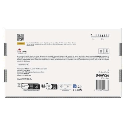 LED jõuluvalguskett, 50 m, õue/tuppa, soe valge, 8 režiimi, ajasti