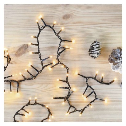 LED Weihnachtliche Lichterkette, 12 m, Außen und Innen, Vintage, Timer