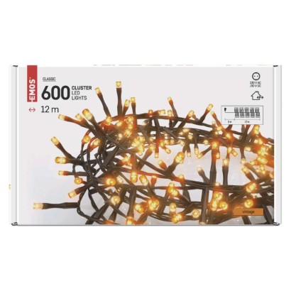 LED Weihnachtliche Lichterkette, 12 m, Außen und Innen, Vintage, Timer