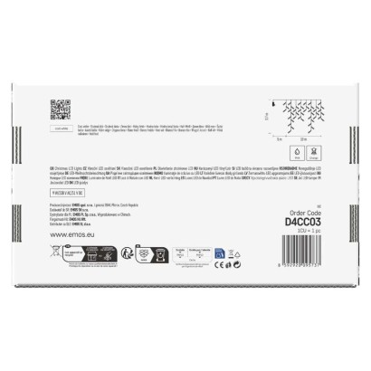 LED vianočné cencúle, 10 m, vonkajšie aj vnútorné, studená biela, programy