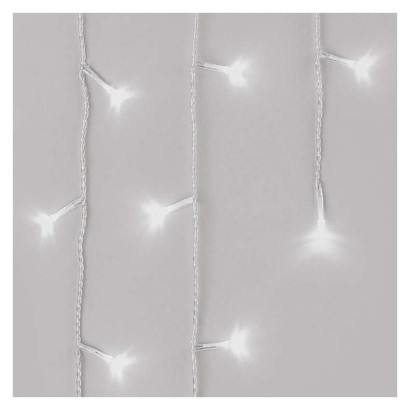 LED karácsonyi jégcsapok, 5 m, kültéri és beltéri, hideg fehér, távirányító, progr, időz.