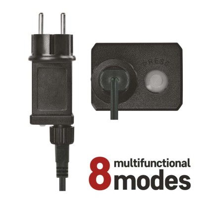 LED karácsonyi jégcsapok, 3,6 m, kültéri és beltéri, hideg fehér, programokkal