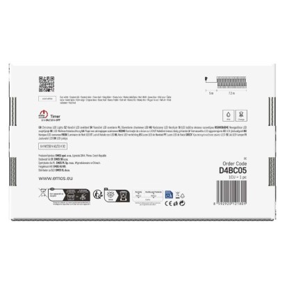 Lampki choinkowe LED Cluster, jeżyk, 960LED 7,2m, zimna biel, 64 programów, timer