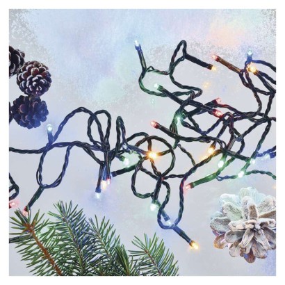 LED Weihnachtliche Lichterkette, 18 m, Außen/Innen, Multicolor, Timer