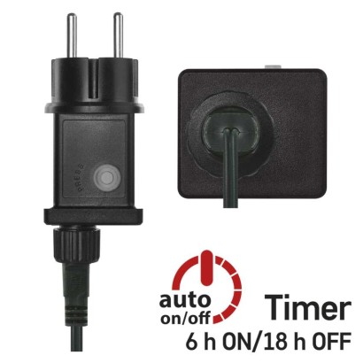 LED Ziemassvētku virtene – ezis, 12 m, lietošanai ārā un iekštelpās, daudzkr., ar taimeru