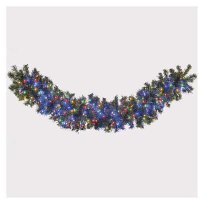 LED Ziemassvētku virtene – ezis, 12 m, lietošanai ārā un iekštelpās, daudzkr., ar taimeru