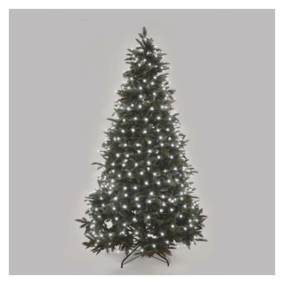 LED vánoční cherry řetěz – kuličky, 48 m, venkovní i vnitřní,studená bílá,programy,časovač